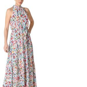 Julia Jordan Mock Neck 3 Tier Halter Maxi Dress - Size 12